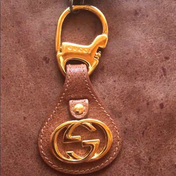 gucci leather keychain